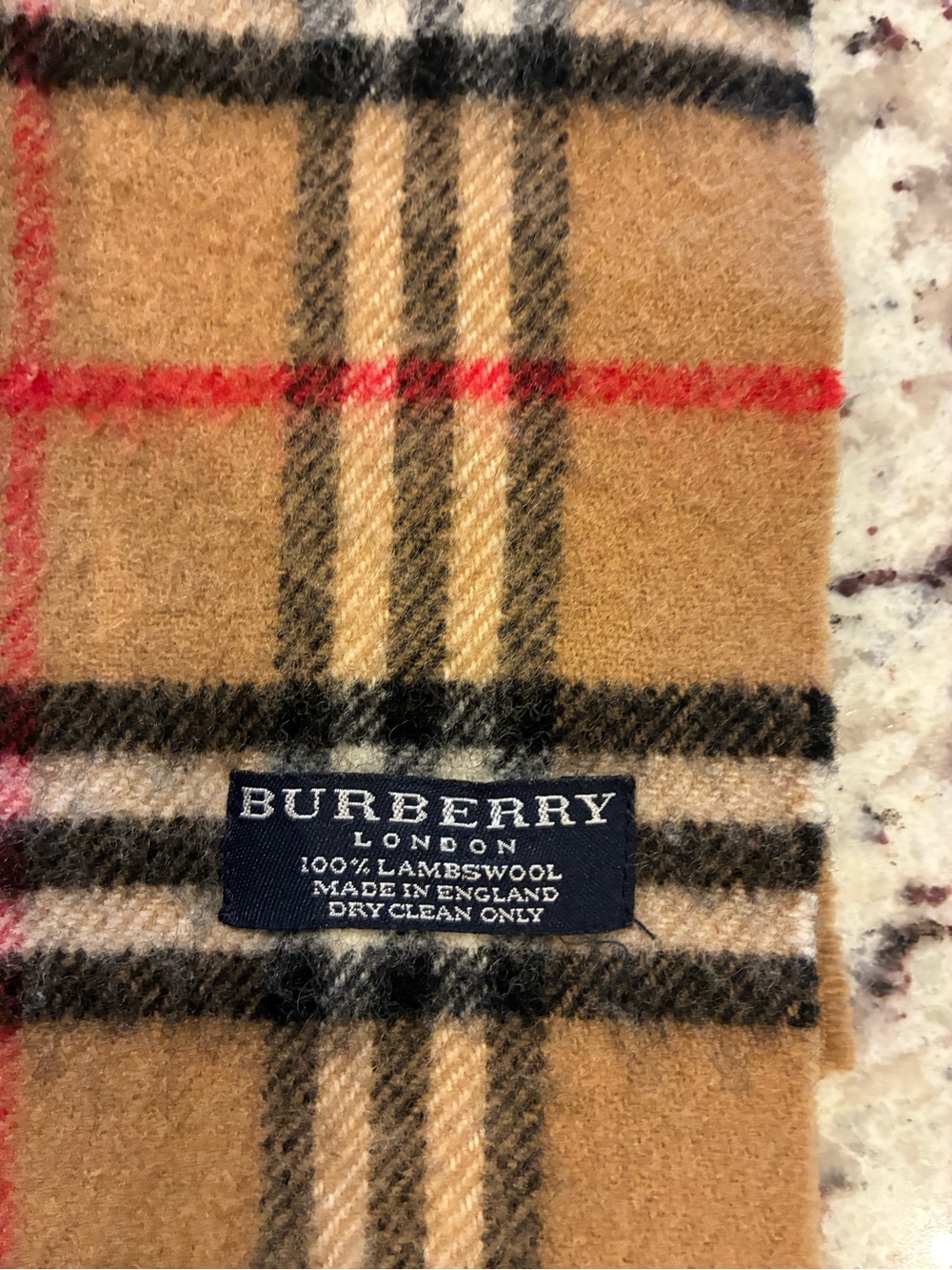 Burberry Camel, Black and Red Classic Check Scarf - Picture 2 of 5